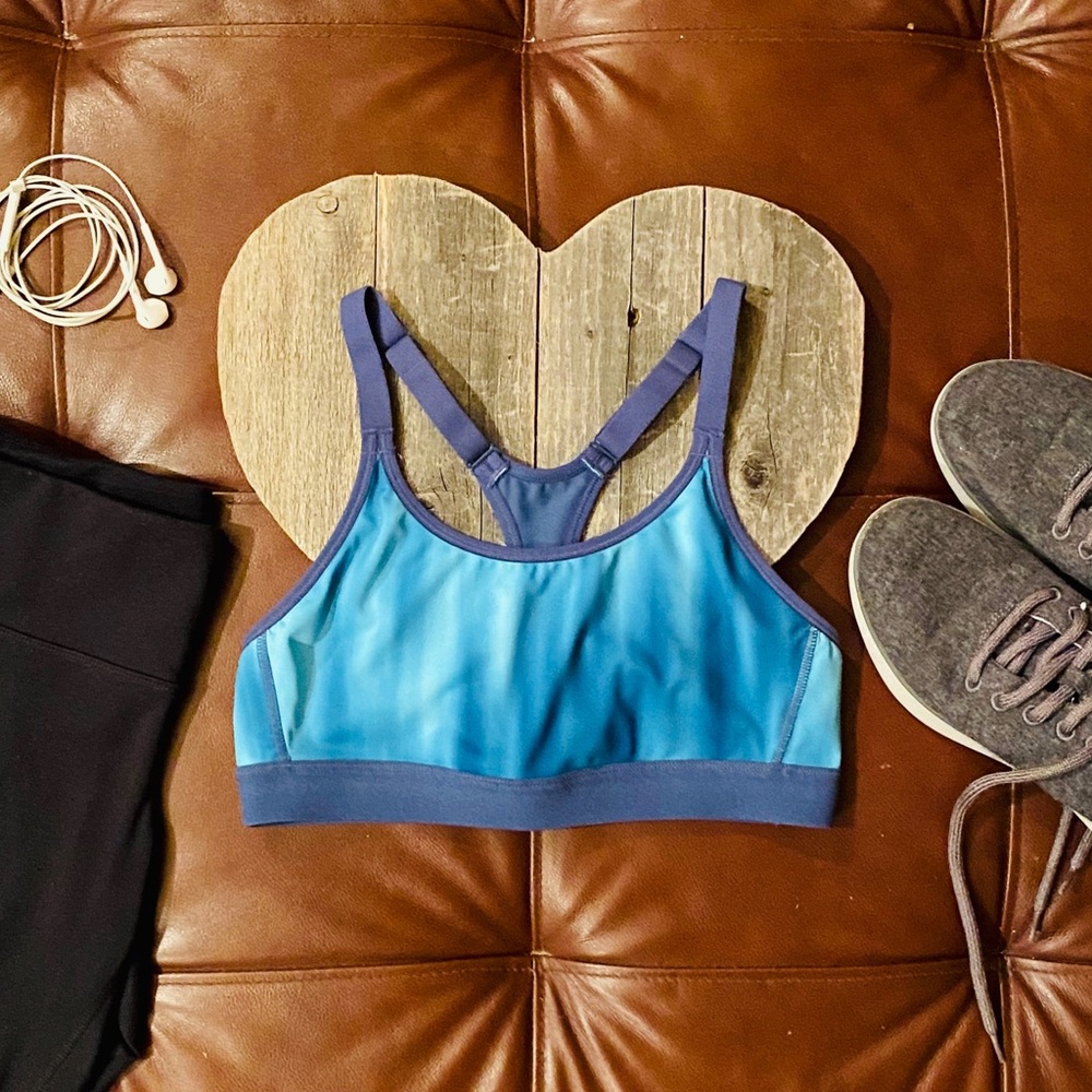 Blue Champion Racerback Sports Bra EUC